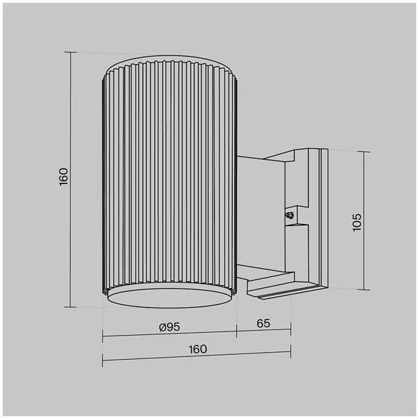 MAYTONI O419WL-01GR Rando lampa ścienna szary