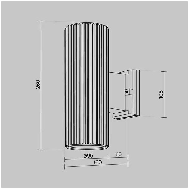 MAYTONI O419WL-02GR Rando lampa ścienna szary