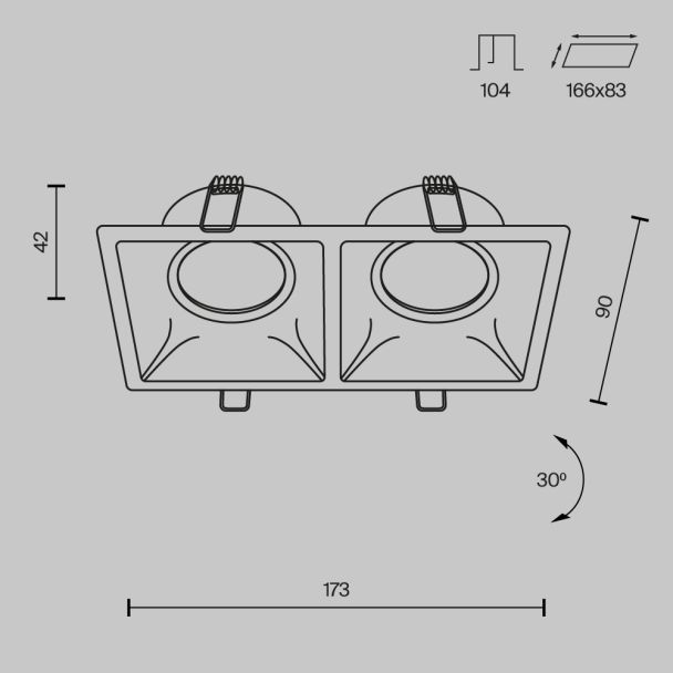 MAYTONI DL029-2-02B Dot Downlight czarny