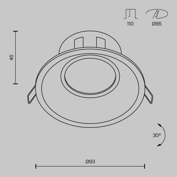 MAYTONI DL028-2-01B Dot Downlight czarny