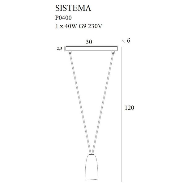 Maxlight Sistema P0400 Lampa Wisząca Czarna