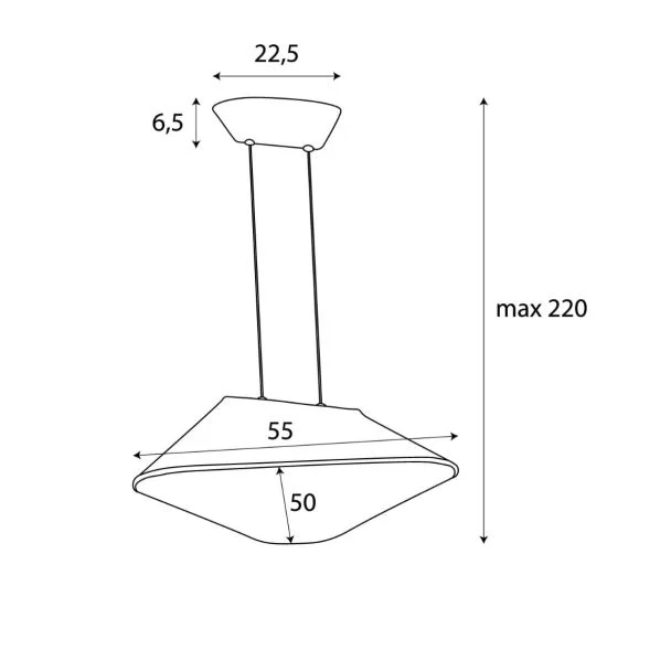 MAXLIGHT P0568 LAMPA WISZACA CARBON CREAM&GREY