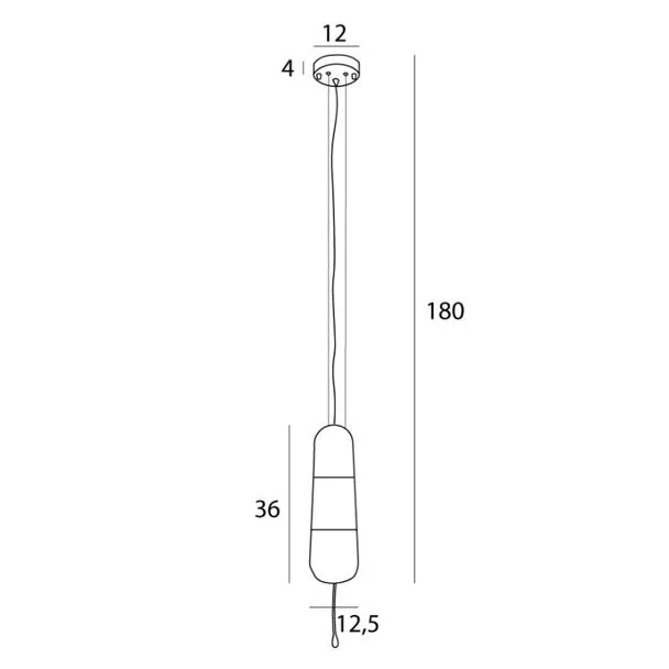 MAXLIGHT P0590 LAMPA WISZĄCA MAURI 1 SMOKY GLASS