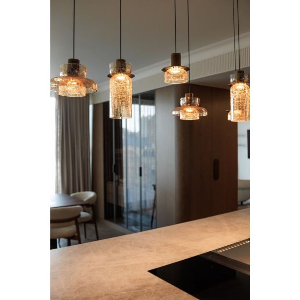 MAXLIGHT P0601 LAMPA WISZĄCA SIGNATURE A AMBER GLASS