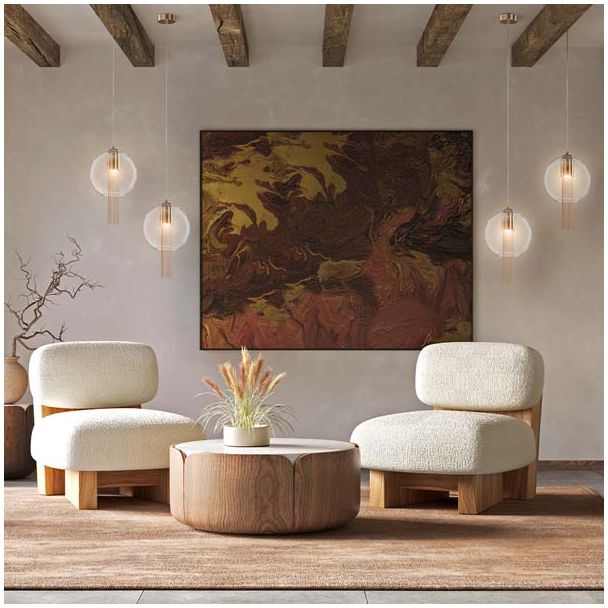 MAYTONI P095PL-01BZ Flusso lampa wisząca brązowy
