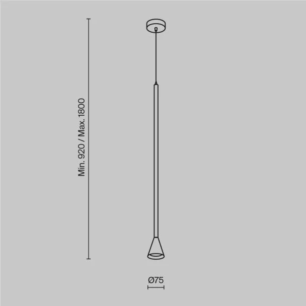 MAYTONI P064PL-01G Arrow lampa wisząca złoty