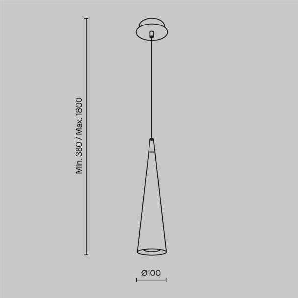 MAYTONI P318PL-01B Pendant Nevill Pendant Lamp Black