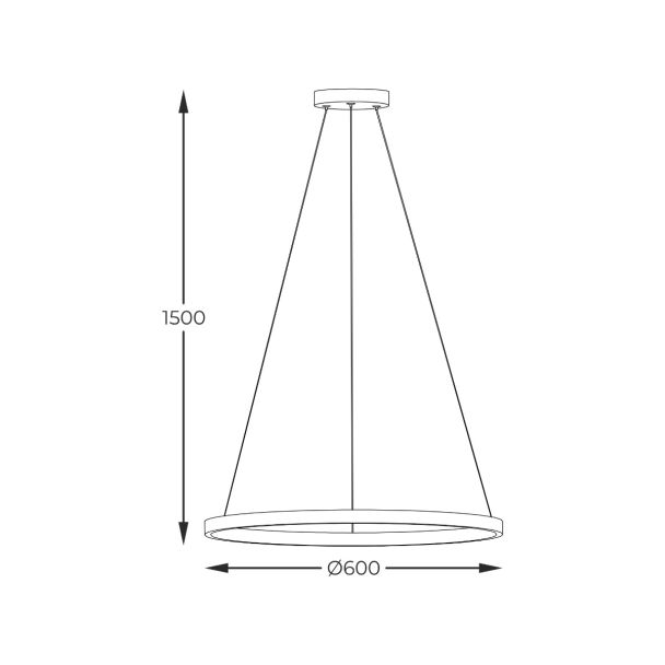 ZUMALINE PEN89424-60BK HORIK LAMPA WISZĄCA CZARNA