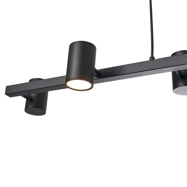 YASKR Lampa Wisząca Noe Long 6xGU10 czarna PL0111-BK