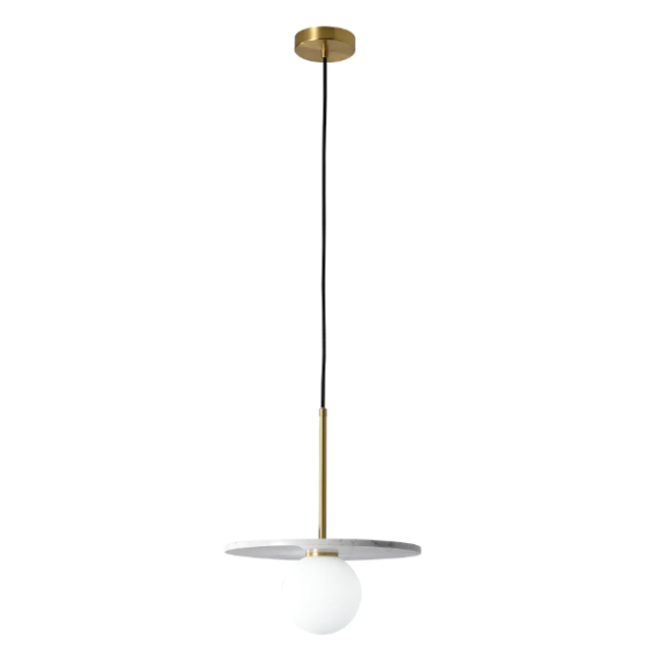 YASKR PL0136-WH BILO III lampa wisząca kolor mosiężny+ biały marmur