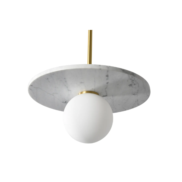 YASKR PL0136-WH BILO III lampa wisząca kolor mosiężny+ biały marmur