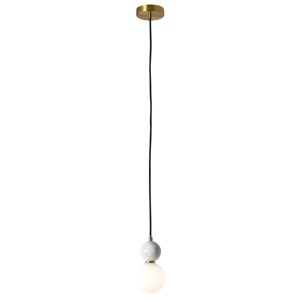 YASKR PL0137 BILO II lampa wisząca kolor mosiężny+ biały marmur