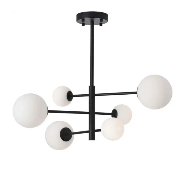 YASKR Lampa Sufitowa Bolti 6xG9 czarna PLC0103-BK
