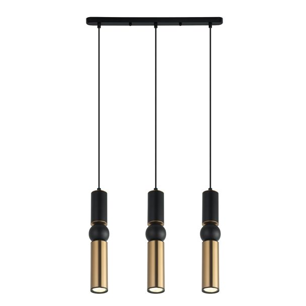 ITALUX PND-14290-3A-BK-BRO lampa wisząca czarny,brązowy