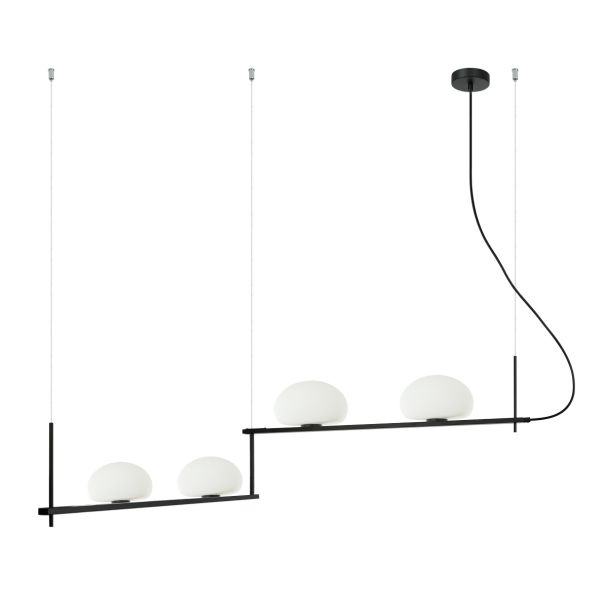 ITALUX PND-357784-BK+W lampa wisząca czarny