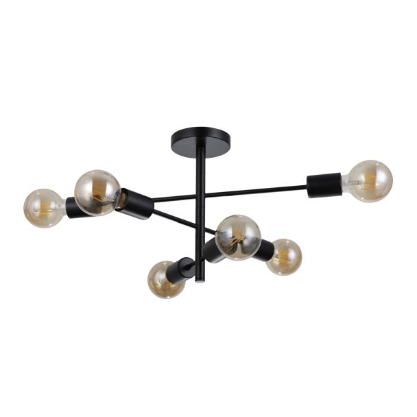 ITALUX PND-4025-6-BL lampa wisząca czarny