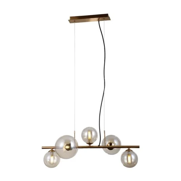 ITALUX PND-406007-5-HBR Canello lampa wisząca mosiądz
