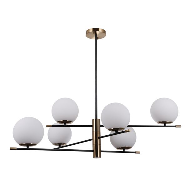 ITALUX PND-43660-6 Stelia lampa wisząca czarny,brązowy