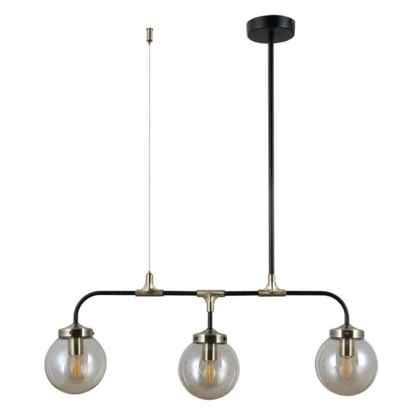 ITALUX PND-48882-3 Valpena lampa wisząca czarny,brązowy