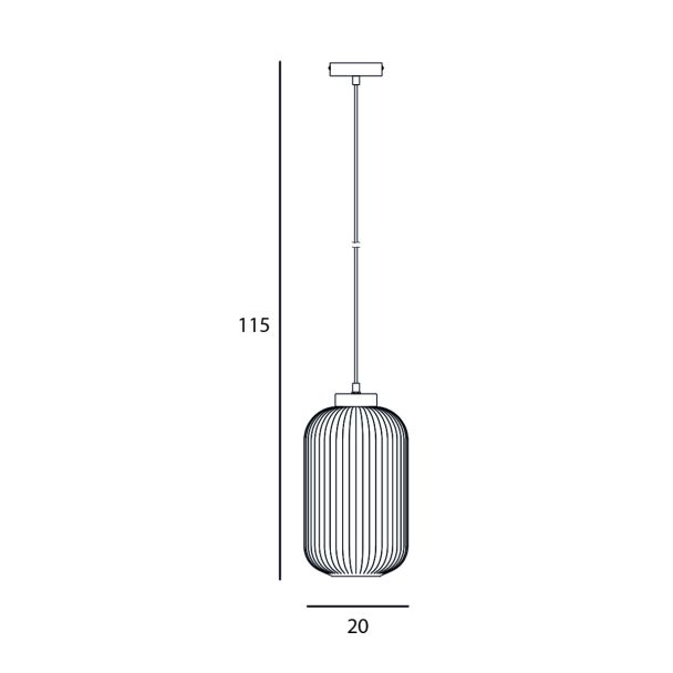 ITALUX PND-52636-1-BK lampa wisząca czarny