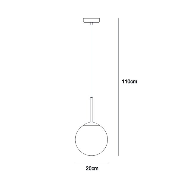 ITALUX PND-5578-1S-BRO-BK lampa wisząca brązowy