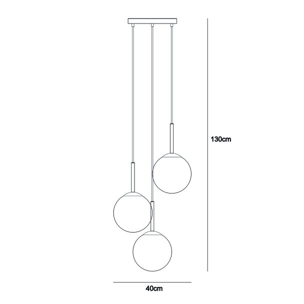 ITALUX PND-5578-3S-BRO-BK lampa wisząca czarny,brązowy
