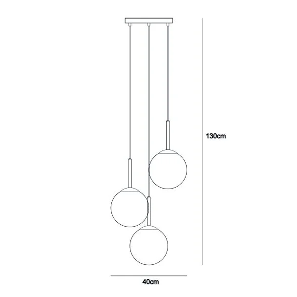 ITALUX PND-5578-3S-BRO-BK lampa wisząca czarny,brązowy