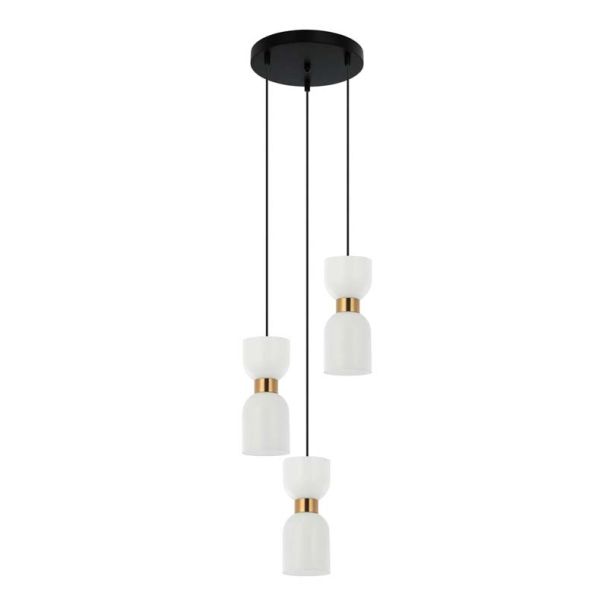 ITALUX PND-57602-3-BK+BRO Monza lampa wisząca mosiądz