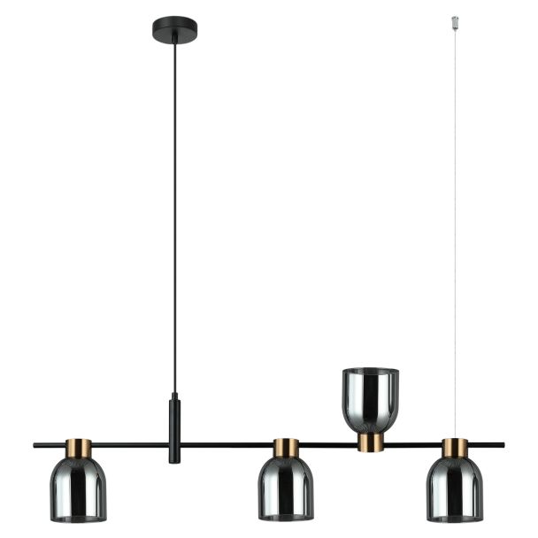 ITALUX PND-66892-4-BK-SG lampa wisząca czarny