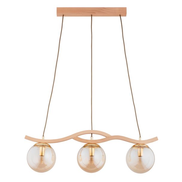 ALFA 62544 Lampa wisząca FORES DREWNIANA 3xE14 68cm