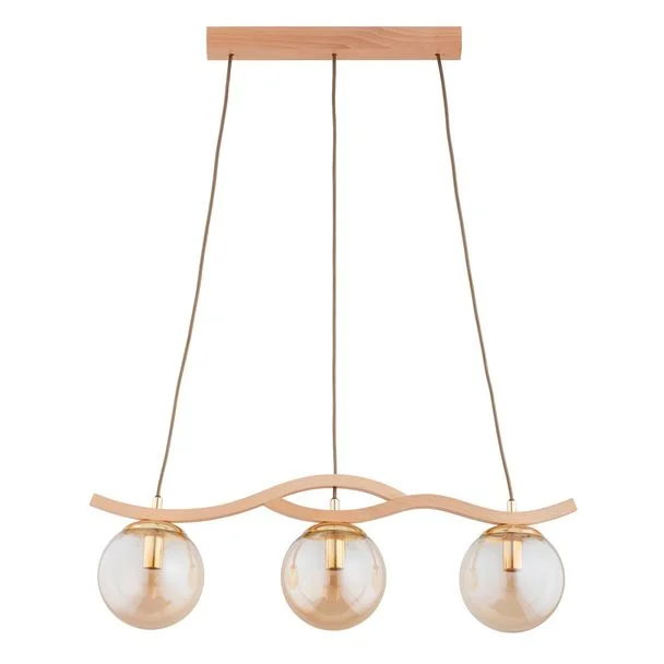 ALFA 62544 Lampa wisząca FORES DREWNIANA 3xE14 68cm