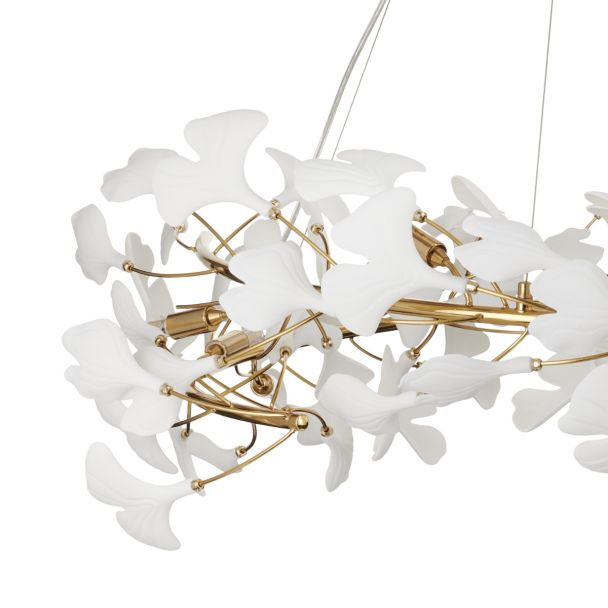 STEP INTO DESIGN XY080P-100 Lampa wisząca BOTANIKA złoto biała 100 cm