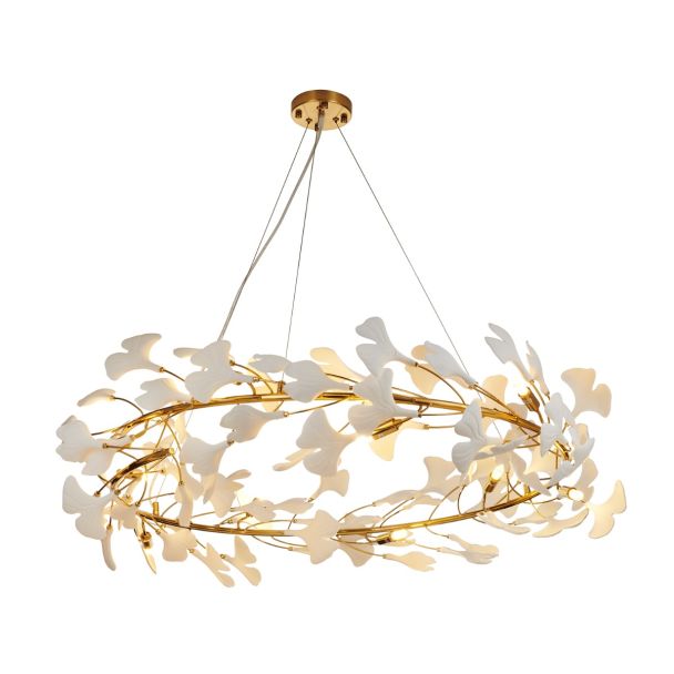 STEP INTO DESIGN XY080P-100 Lampa wisząca BOTANIKA złoto biała 100 cm