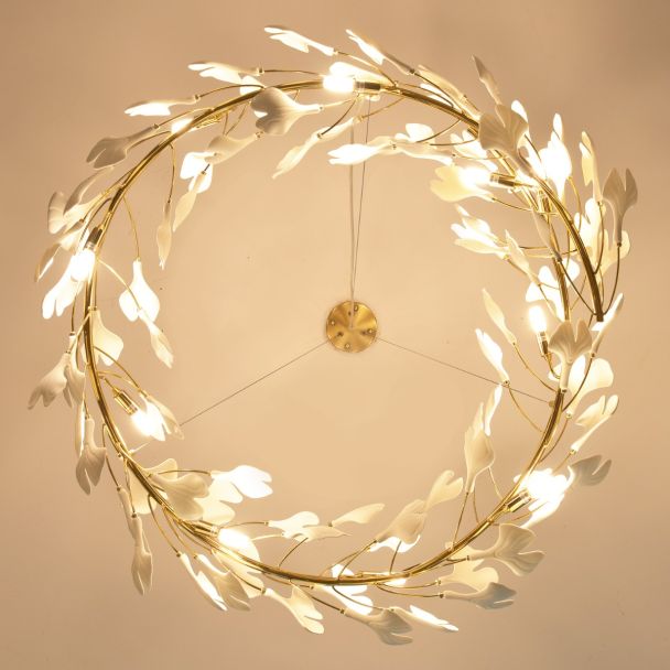 STEP INTO DESIGN XY080P-100 Lampa wisząca BOTANIKA złoto biała 100 cm