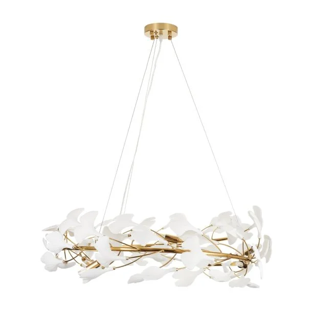STEP INTO DESIGN XY080P-80 Lampa wisząca BOTANIKA złoto biała 80 cm