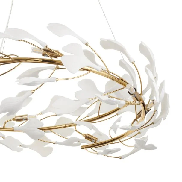 STEP INTO DESIGN XY080P-80 Lampa wisząca BOTANIKA złoto biała 80 cm