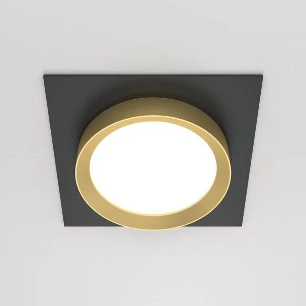 MAYTONI DL086-GX53-SQ-BG Hoop Downlight czarny,złoty