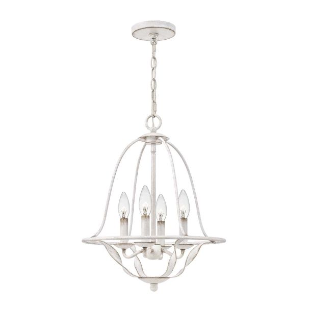ELSTEAD QZ-BRADBURY-4P-AWH Lampa wisząca Bradbury - 4 PŁ - Antyczna biel