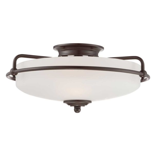 ELSTEAD QZ-GRIFFIN-F-PN Plafon Griffin - 3 PŁ - Brąz palladiański