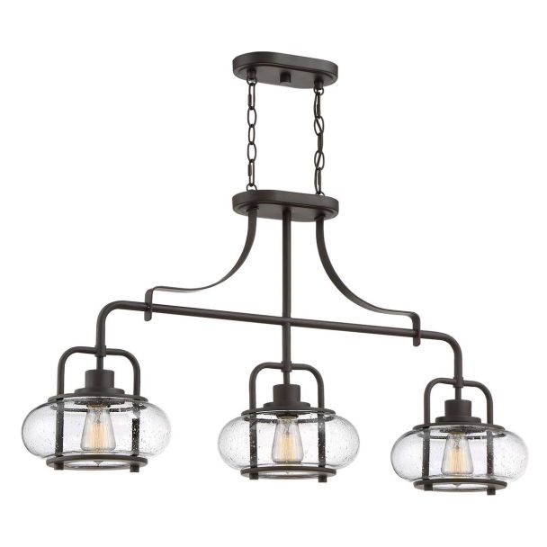 ELSTEAD QZ-TRILOGY-ISLE-OZ Lampa wisząca Trilogy - 3 PŁ - Stary brąz