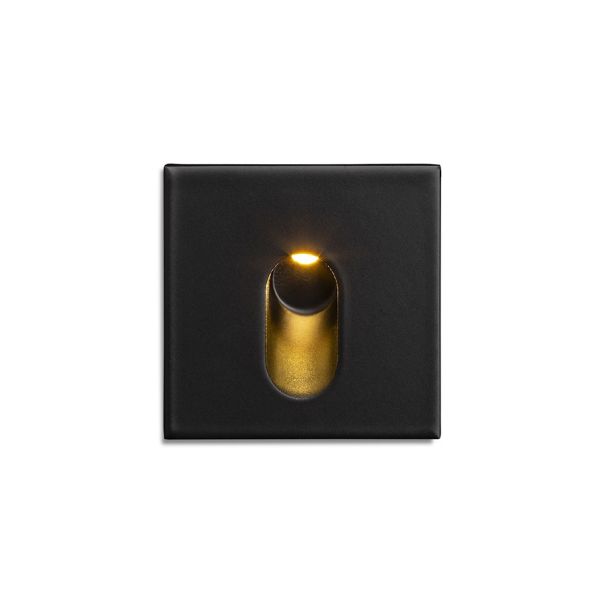 RENDL R13955 MEMPHIS SQ wpuszczana w ścianę czarna 230V LED 3W 60° 3000K