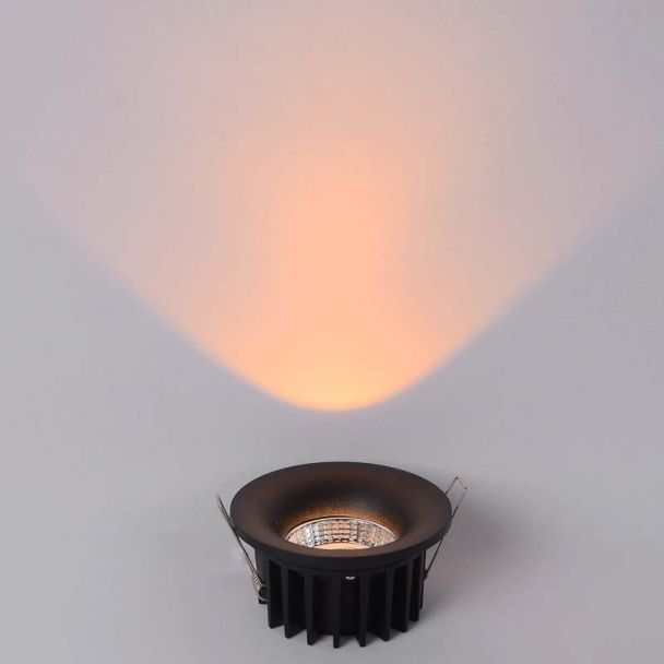 YASKR Oczko podtynkowe Cirro 1xLED czarne RL0104-CCT-BK