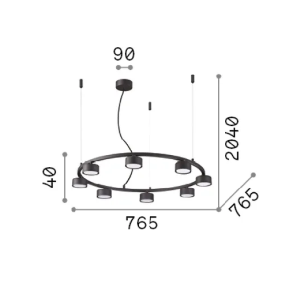IDEAL LUX MINOR ROUND SP8 235547