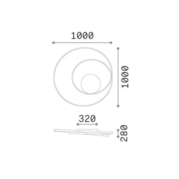 IDEAL LUX 365022 Oz pl d100 on-off 3000k
