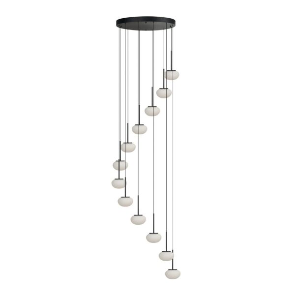 AZZARDO AZ6534 SERENITY 12 BK lampa wisząca