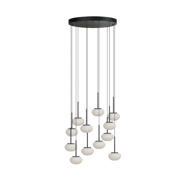 AZZARDO AZ6534 SERENITY 12 BK lampa wisząca
