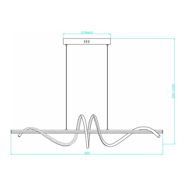 REALITY 339701-30 Serpent lampa wisząca LED