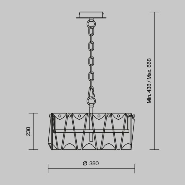MAYTONI MOD043PL-04G Modern Puntes Pendant Lamp Gold