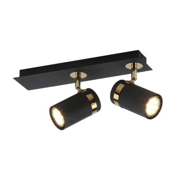 ITALUX SPL-2031-2 reflektor/spot czarny,złoty