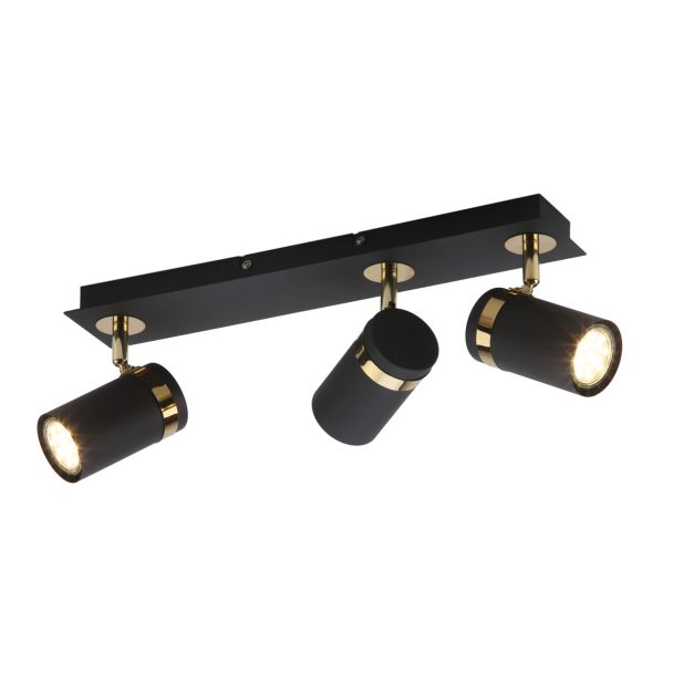 ITALUX SPL-2031-3 reflektor/spot czarny,złoty